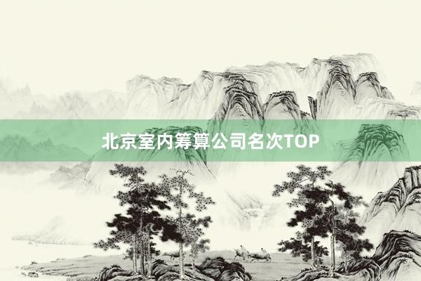北京室内筹算公司名次TOP